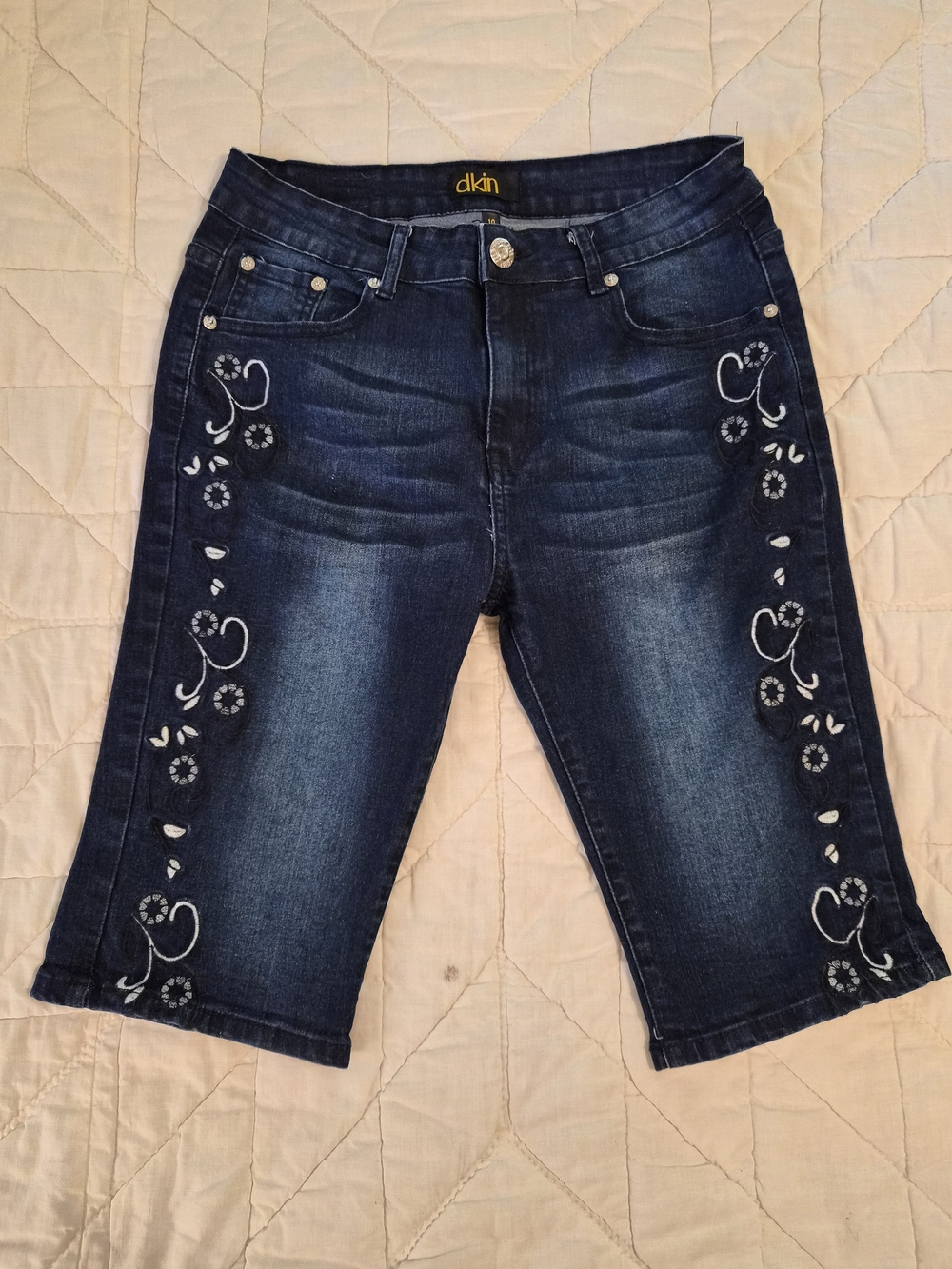 DKIN Embroidered Bermuda Shorts - Size 10
